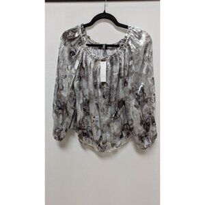 White House Black Market Breathless Lunar Burnout Blouse